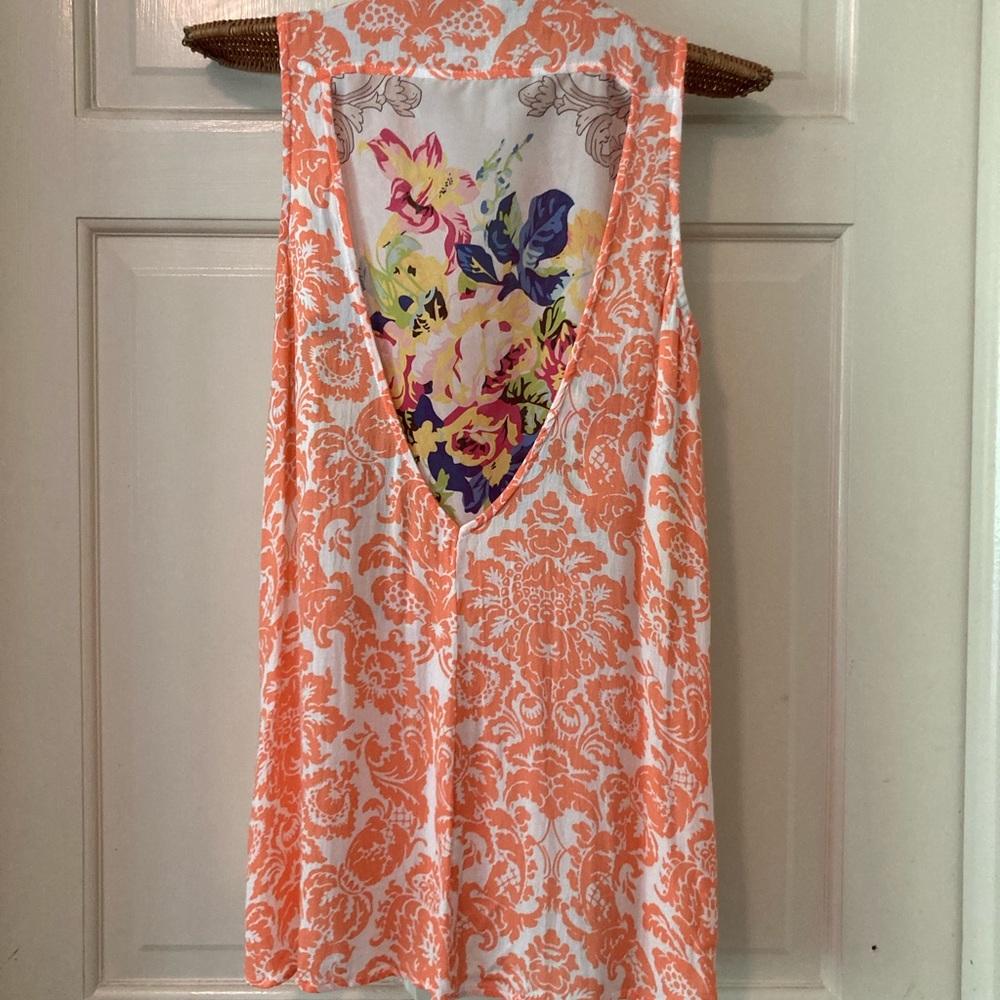 ARATTA pocket floral short sleeve blouse